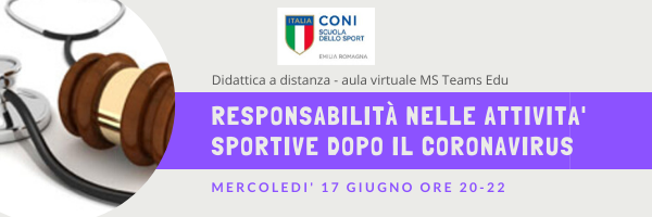 La responsabilità nelle attività sportive dopo il coronavirus.